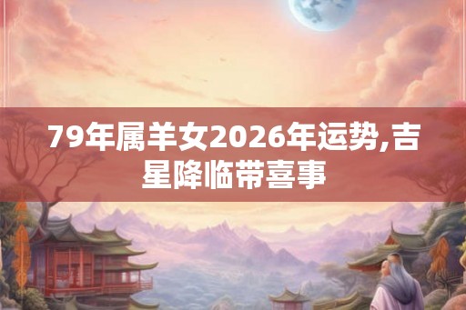 79年属羊女2026年运势,吉星降临带喜事