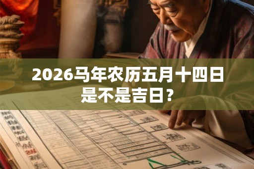 2026马年农历五月十四日是不是吉日？