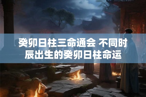 癸卯日柱三命通会 不同时辰出生的癸卯日柱命运