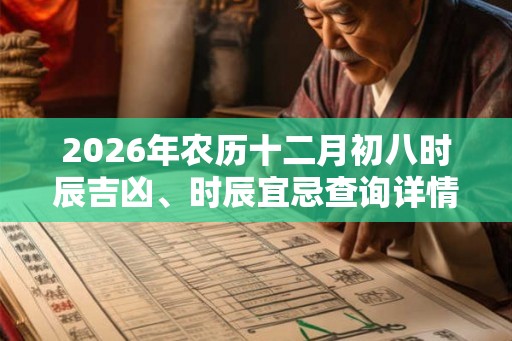 2026年农历十二月初八时辰吉凶、时辰宜忌查询详情表
