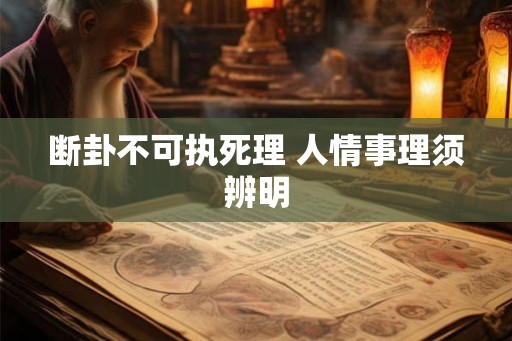 断卦不可执死理 人情事理须辨明