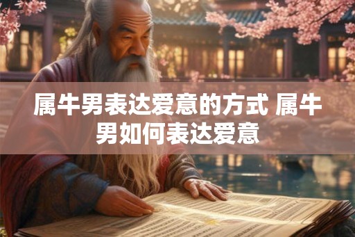 属牛男表达爱意的方式 属牛男如何表达爱意