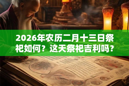 2026年农历二月十三日祭祀如何？这天祭祀吉利吗？