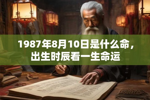 1987年8月10日是什么命，出生时辰看一生命运