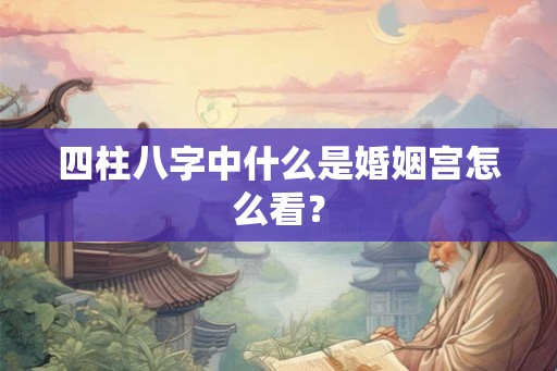 四柱八字中什么是婚姻宫怎么看? 四柱八字中什么是婚姻宫怎么看?