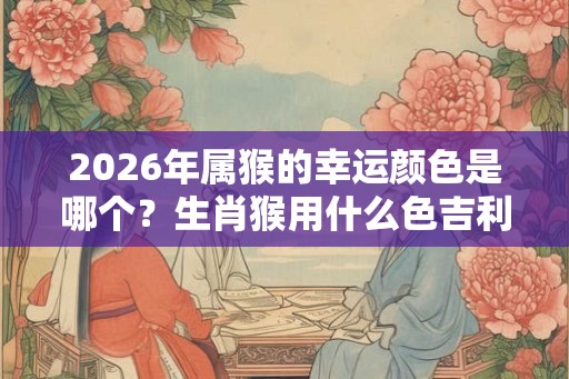 2026年属猴的幸运颜色是哪个？生肖猴用什么色吉利