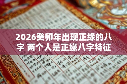 2026癸卯年出现正缘的八字 两个人是正缘八字特征