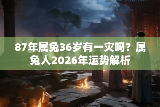 87年属兔36岁有一灾吗？属兔人2026年运势解析
