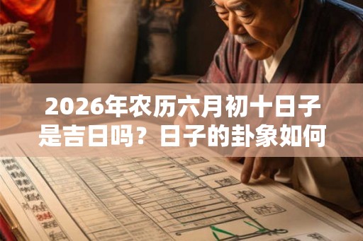 2026年农历六月初十日子是吉日吗？日子的卦象如何？
