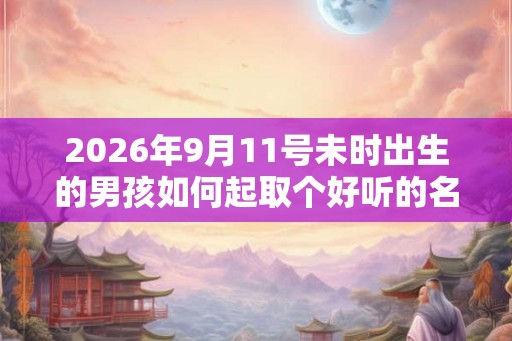 2026年9月11号未时出生的男孩如何起取个好听的名字，五行属什么