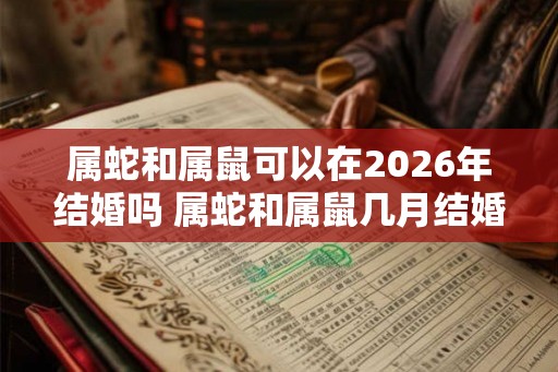 属蛇和属鼠可以在2026年结婚吗 属蛇和属鼠几月结婚好