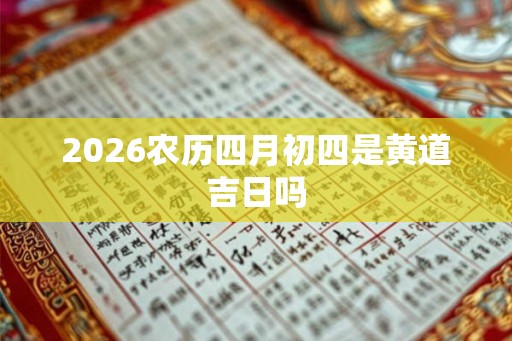 2026农历四月初四是黄道吉日吗