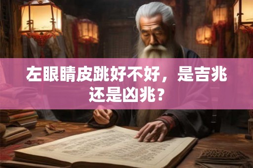左眼睛皮跳好不好，是吉兆还是凶兆？