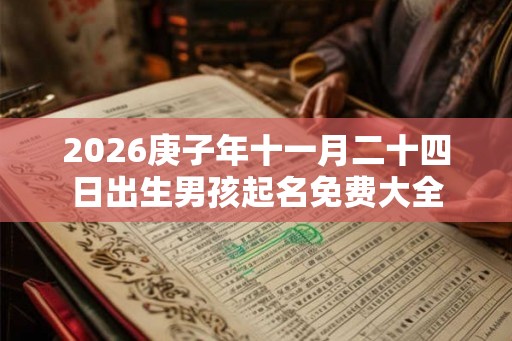 2026庚子年十一月二十四日出生男孩起名免费大全