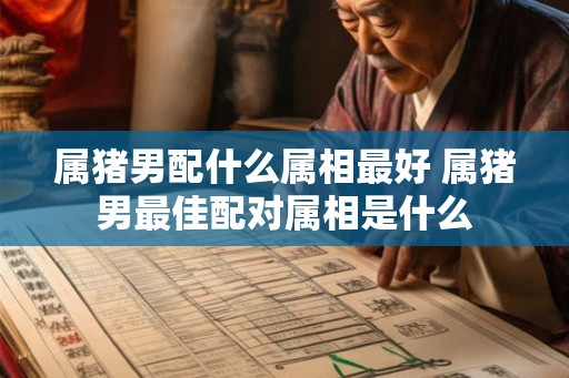 属猪男配什么属相最好 属猪男最佳配对属相是什么