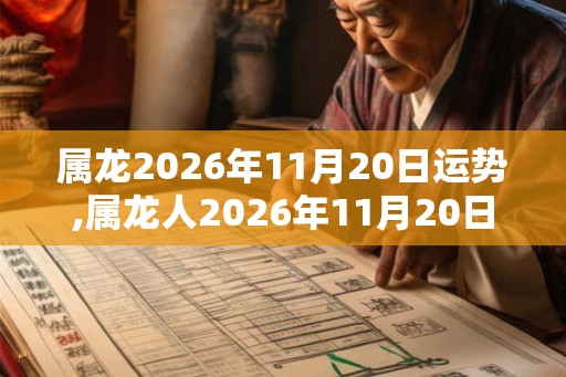 属龙2026年11月20日运势,属龙人2026年11月20日财运,生肖龙2026年11月20日运势 属龙2026年11月20日运势,属龙人2026年11月20日财运,生肖龙2026年11月20日运势