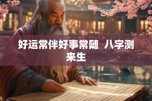 好运常伴好事常随  八字测来生
