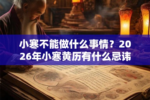 小寒不能做什么事情？2026年小寒黄历有什么忌讳