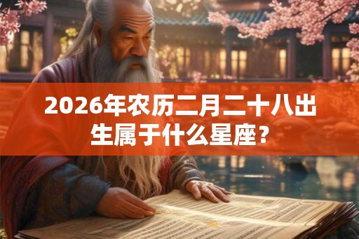 2026年农历二月二十八出生属于什么星座？