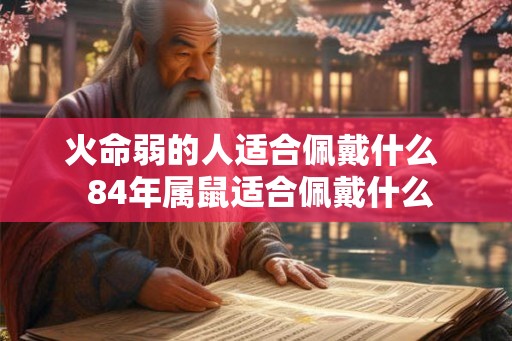 火命弱的人适合佩戴什么  84年属鼠适合佩戴什么