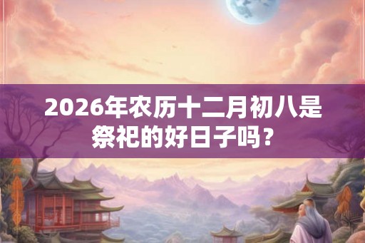 2026年农历十二月初八是祭祀的好日子吗？