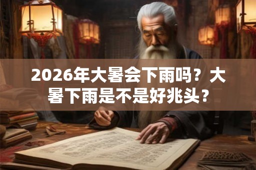2026年大暑会下雨吗？大暑下雨是不是好兆头？