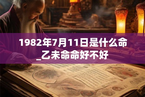 1982年7月11日是什么命_乙未命命好不好 1982年7月11日是什么命_乙未命命好不好