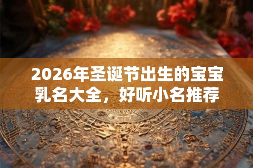 2026年圣诞节出生的宝宝乳名大全，好听小名推荐