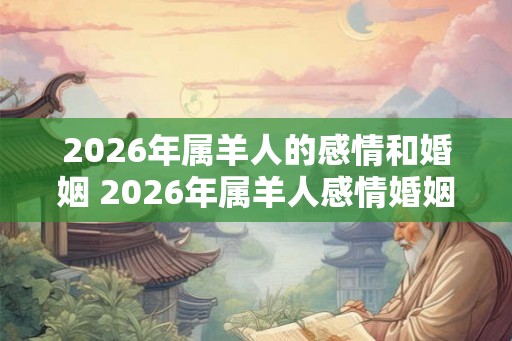2026年属羊人的感情和婚姻 2026年属羊人感情婚姻如何