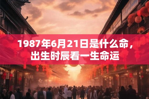 1987年6月21日是什么命,出生时辰看一生命运 1987年6月21日是什么命,出生时辰看一生命运