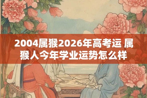 2004属猴2026年高考运 属猴人今年学业运势怎么样 2004属猴2026年高考运 属猴人今年学业运势怎么样