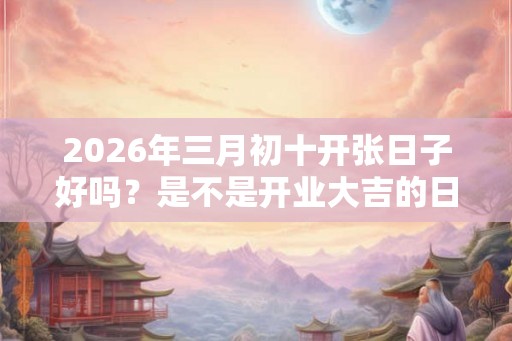 2026年三月初十开张日子好吗？是不是开业大吉的日子？