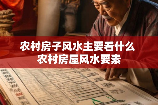 农村房子风水主要看什么 农村房屋风水要素