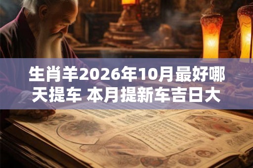 生肖羊2026年10月最好哪天提车 本月提新车吉日大全