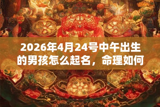 2026年4月24号中午出生的男孩怎么起名，命理如何？
