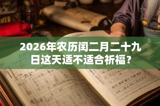 2026年农历闰二月二十九日这天适不适合祈福? 2026年农历闰二月二十九日这天适不适合祈福?