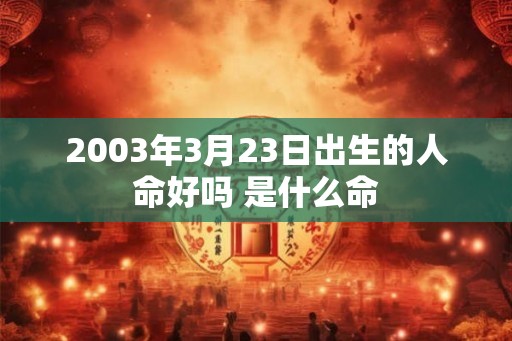 2003年3月23日出生的人命好吗 是什么命