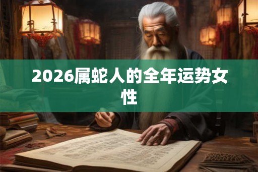 2026属蛇人的全年运势女性
