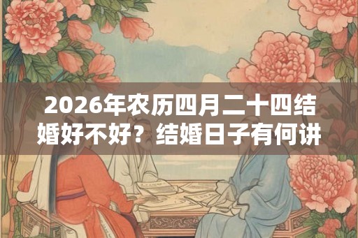 2026年农历四月二十四结婚好不好？结婚日子有何讲究？