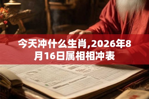 今天冲什么生肖,2026年8月16日属相相冲表