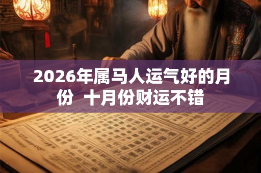 2026年属马人运气好的月份 十月份财运不错 2026年属马人运气好的月份 十月份财运不错