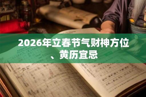 2026年立春节气财神方位、黄历宜忌