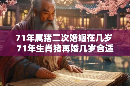 71年属猪二次婚姻在几岁 71年生肖猪再婚几岁合适