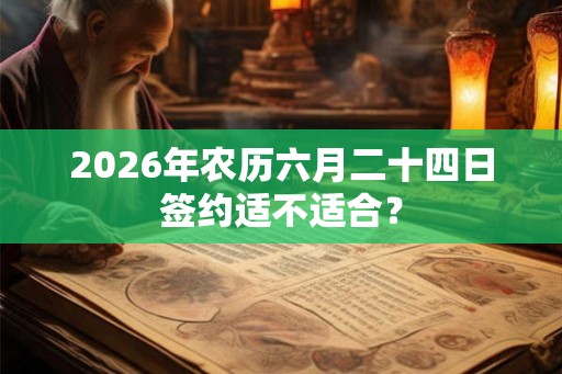 2026年农历六月二十四日签约适不适合? 2026年农历六月二十四日签约适不适合?