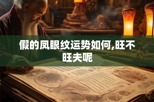 假的凤眼纹运势如何,旺不旺夫呢