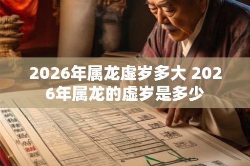 2026年属龙虚岁多大 2026年属龙的虚岁是多少