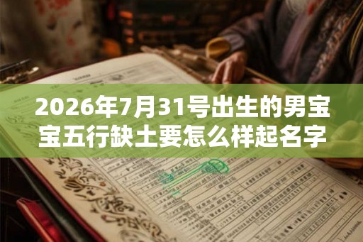 2026年7月31号出生的男宝宝五行缺土要怎么样起名字 2026年7月31号出生的男宝宝五行缺土要怎么样起名字