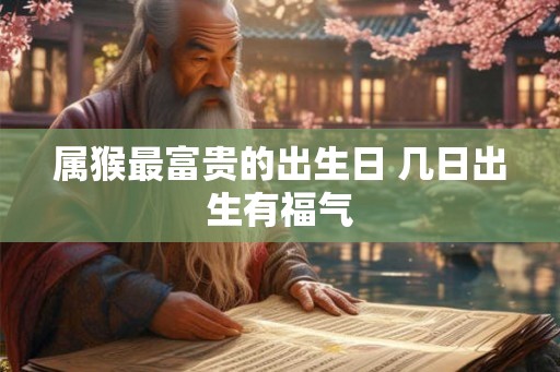 属猴最富贵的出生日 几日出生有福气