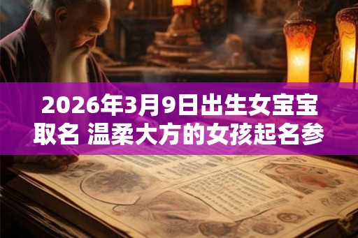 2026年3月9日出生女宝宝取名 温柔大方的女孩起名参考
