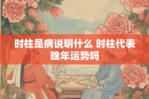 时柱是病说明什么 时柱代表晚年运势吗